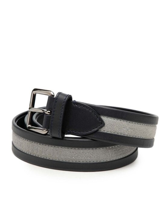 Louis Vuitton 100 40 Navy Gray Leather Suede 1- Belt main image 7